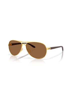New Oakley Women's Sunglasses Gold Round Bronze Lens Metal Frame OO4079 FEEDBACK